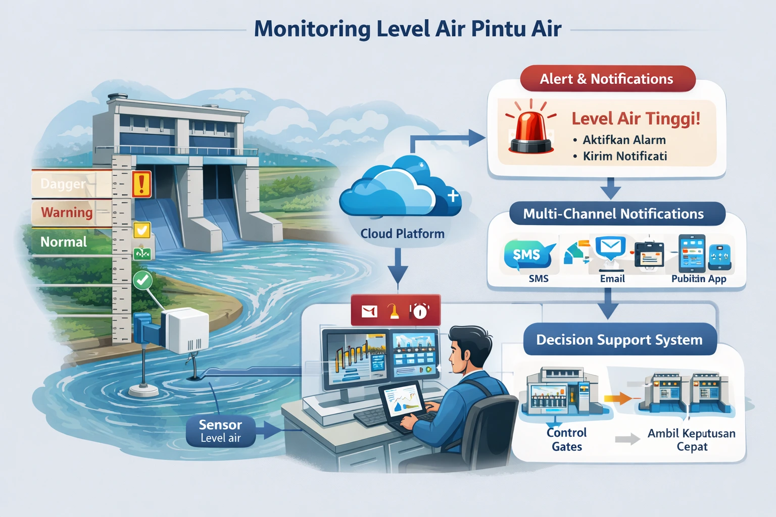 Monitoring Level Air Pintu Air